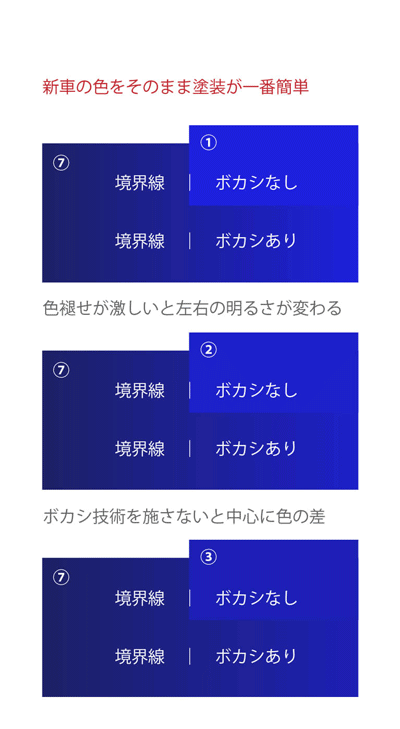 色を合わせる職人技